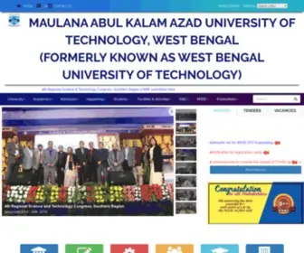 Wbut.ac.in(Maulana Abul Kalam Azad University of Technology) Screenshot