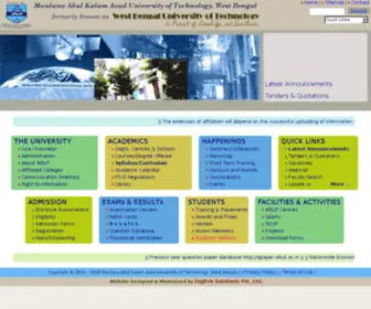 Wbutech.net(West Bengal University of Technology) Screenshot