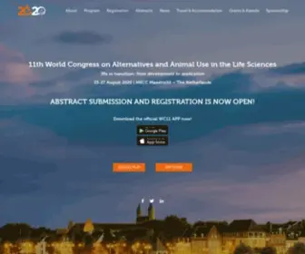 WC11Maastricht.org(The 11th World Congress on Alternatives and Animal Use in the Life Sciences) Screenshot