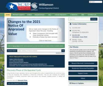 Wcad.org(Williamson Central Appraisal District) Screenshot