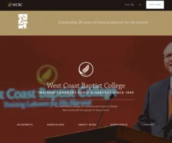 WCBC.edu(The purpose of West Coast Baptist College) Screenshot