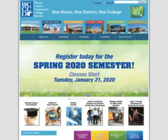 WCCCD.edu(Wayne County Community College District calendar menu) Screenshot