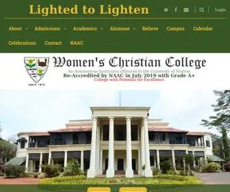 WCC.edu.in(Women's Christian College) Screenshot