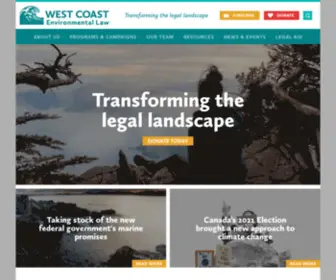 Wcel.ca(West Coast Environmental Law) Screenshot