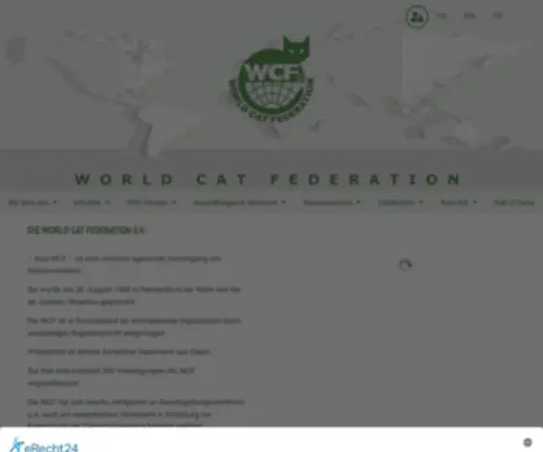WCF.de(DIE WORLD CAT FEDERATION E.V) Screenshot