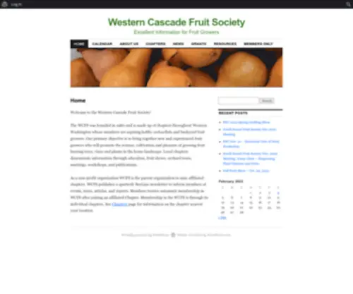 WCFS.org(Western Cascade Fruit Society) Screenshot