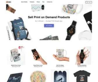 Wcfulfillment.com(Drop ship Custom POD Products on Shopify) Screenshot