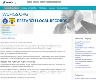 WCHGS.org(Search Local Public Records) Screenshot