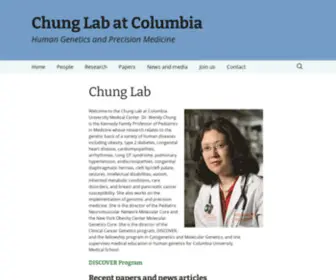 Wchunglab.com(The Chung Lab at Columbia University Medical Center. Dr. Wendy Chung) Screenshot