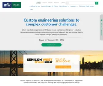 Wcmagnetics.com(Custom Transformers & Inductors Design) Screenshot
