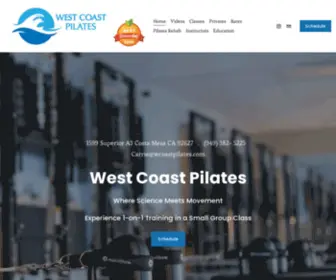 Wcoastpilates.com(West Coast Pilates) Screenshot