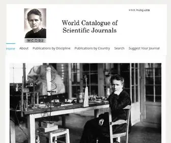 Wcosj.com(World Catalogue of Science Journals) Screenshot