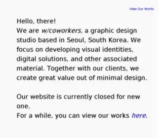 Wcoworkers.com(W/COWORKERS) Screenshot