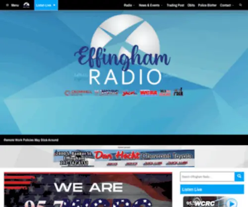 Wcra1090.com(Effingham Radio) Screenshot