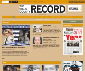 Wcrecord.com(The Walsh County Record) Screenshot