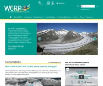 WCRP-Climate.org(The aims of WCRP) Screenshot
