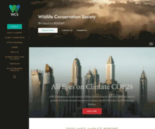WCS.org(Saving Wildlife and Wild Places) Screenshot