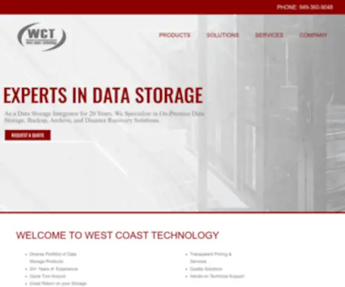 WCT.com(West Coast Technology WCT) Screenshot