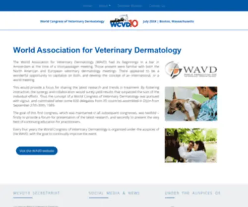 WCVD-9.com(9th World Congress of Veterinary Dermatology) Screenshot