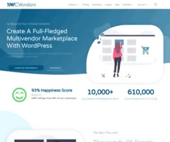 Wcvendors.com(WordPress WooCommerce Multi Vendor Marketplace Plugin) Screenshot