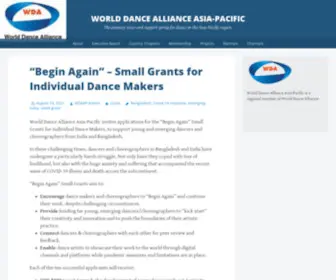 Wda-AP.org(World Dance Alliance Asia) Screenshot