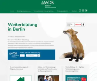 WDB-Berlin.de(Weiterbildungsdatenbank Berlin) Screenshot