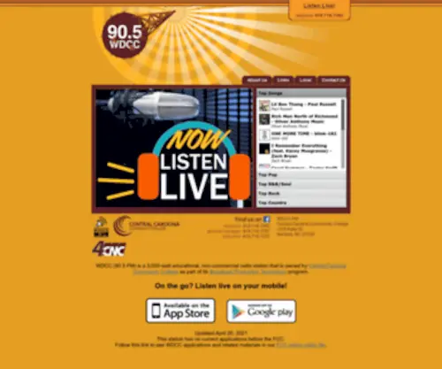 WDCCFM.com(WDCC 90.5 FM) Screenshot