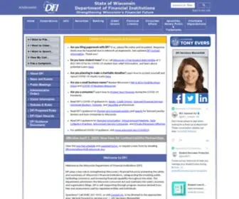 Wdfi.org(Wisconsin Department of Financial Institutions) Screenshot