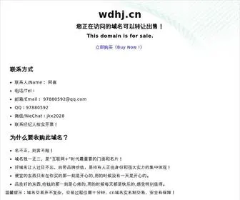 WDHJ.cn(此域名正在出售中) Screenshot