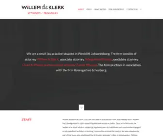 WDklaw.co.za(Willem de Klerk) Screenshot