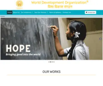 Wdo.org.in(WORLD DEVELOPMENT ORGANIZATION) Screenshot