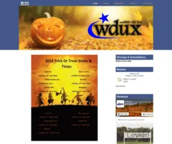 Wduxradio.com(WDUX AM/FM Laird Broadcasting) Screenshot