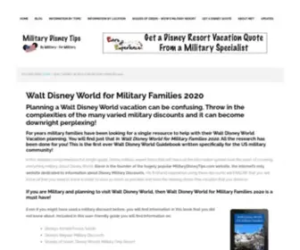 WDwformilitary.com(Military Disney Tips) Screenshot