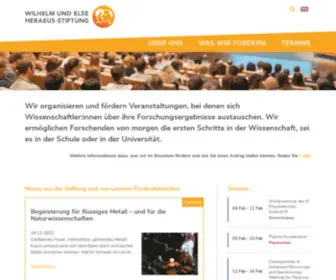 WE-Heraeus-Stiftung.de(Wilhelm und Else Heraeus) Screenshot