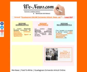 WE-News.com(Guadagnare Scrivendo Articoli Online) Screenshot