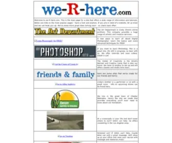 WE-R-Here.com(Tutorials, Our Websites, Photoshop) Screenshot