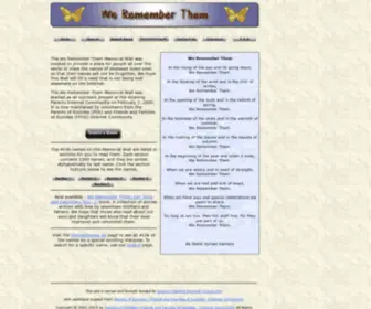 WE-Remember-Them.com(We Remember Them) Screenshot