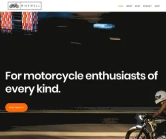 WE-Ridewell.com(The RIDEWELL Motorcycle Blog) Screenshot