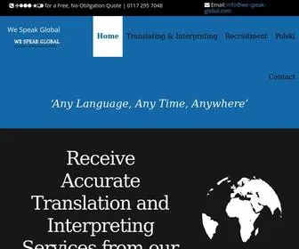 WE-Speak-Global.com(Bristol, Avon) Screenshot