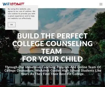 Weadmit.com(Build The Perfect College Counseling Team For Your Child) Screenshot