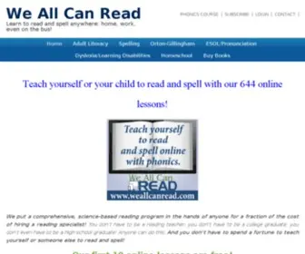 Weallcanread.com(Learn to read and spell anywhere) Screenshot