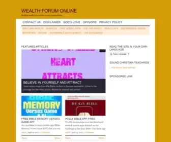 Wealthforumonline.com(Wealth Forum Online) Screenshot