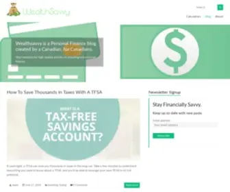 Wealthsavvy.ca(Wealth and Personal Finance for Canadians) Screenshot