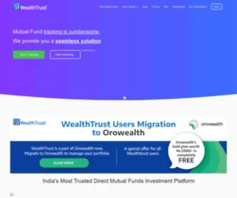 Wealthtrust.in(Invest in Direct Mutual funds online) Screenshot