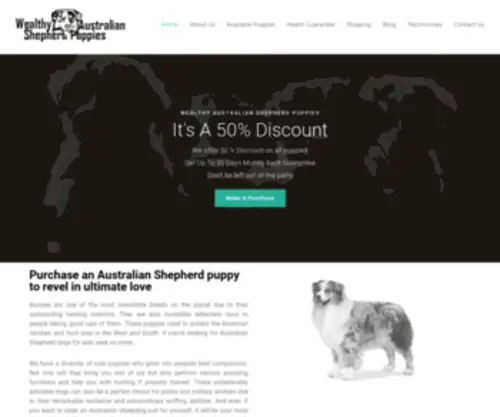 Wealthyaustralianshepherdpuppies.com(Australian Shepherd Puppy For Sale) Screenshot