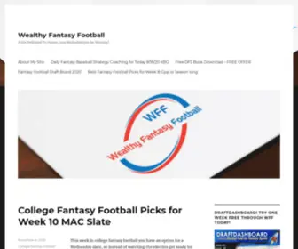 Wealthyfantasyfootball.com(Wealthy Fantasy Football) Screenshot