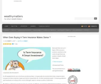 Wealthymatters.com(For Whom Wealth Matters) Screenshot