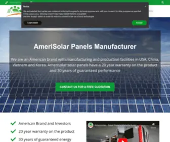 Weamerisolar.eu(American manufacturer of solar panels) Screenshot