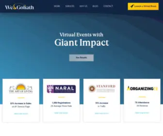 Weandgoliath.com(We & Goliath) Screenshot