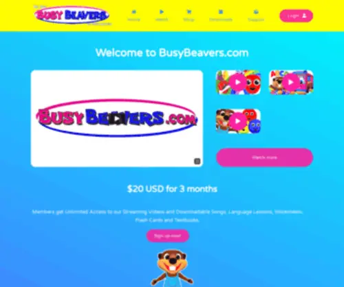 Wearebusybeavers.com(World leaders in Edutainment) Screenshot